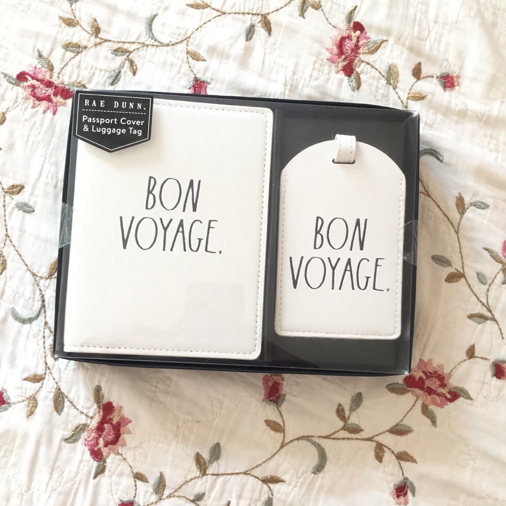 Rae Dunn Passport and Luggage Set